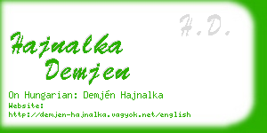 hajnalka demjen business card